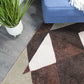Natural Geo Jasmine Modern Geometric Abstract Chocolate/Brown Area Rug