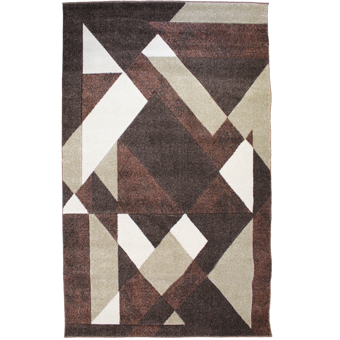 Natural Geo Jasmine Modern Geometric Abstract Chocolate/Brown Area Rug