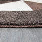 Natural Geo Jasmine Modern Geometric Abstract Chocolate/Brown Area Rug