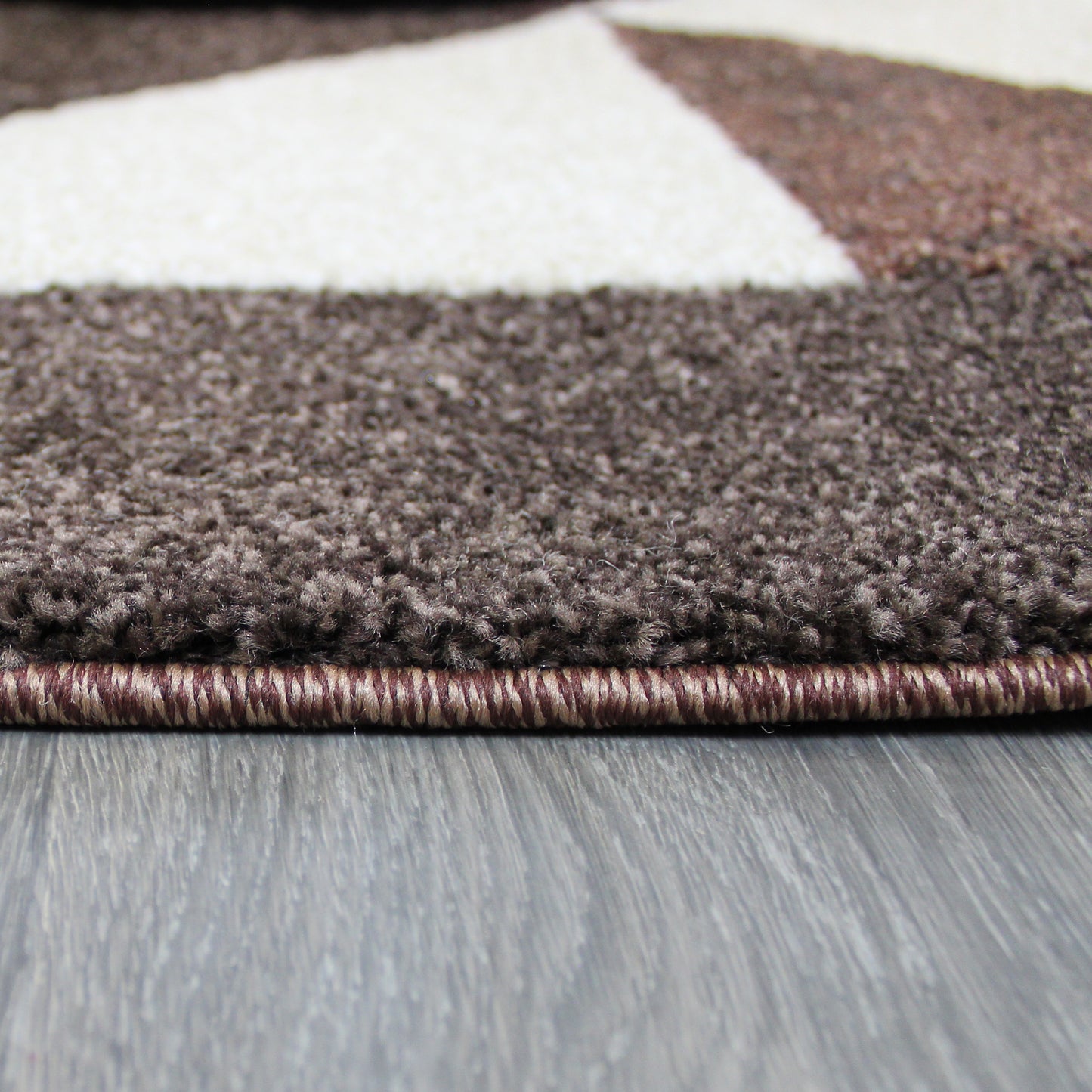 Natural Geo Jasmine Modern Geometric Abstract Chocolate/Brown Area Rug