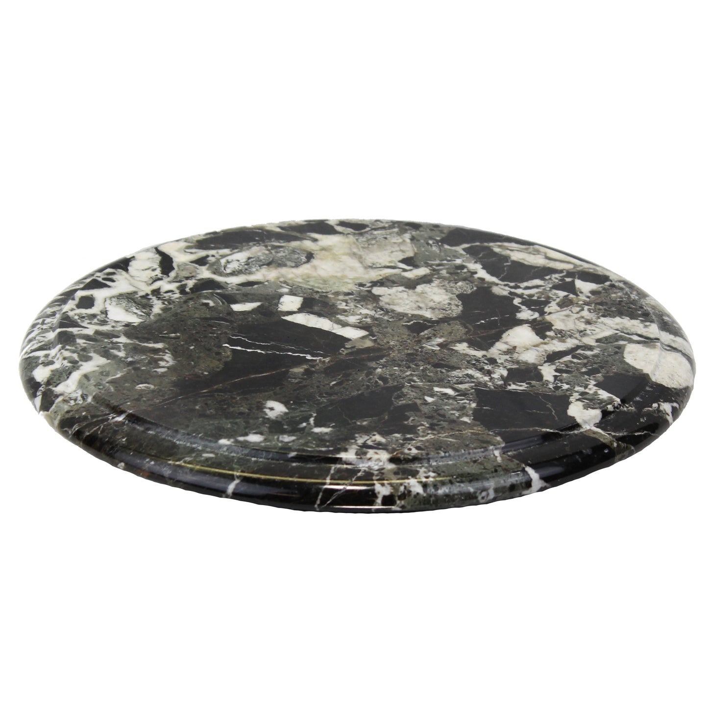 Natural Geo Decorative Black Marble Lazy Susan