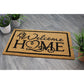 Natural Geo Island Welcome Home Beige/Black Natural Coir Door Mat 18 x 30"