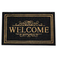 Natural Geo Island Classic Welcome Black/Beige Natural Coir Door Mat 20 x 31"