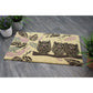 Natural Geo Island Staring Owls Yellow/Brown Natural Coir Door Mat 18 x 30"