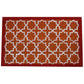 Natural Geo Island Geometric Stars Orange/Red Natural Coir Door Mat 20 x 31"