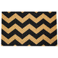 Natural Geo Island Chevron Black/Beige Natural Coir Door Mat 20 x 31"