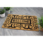 Natural Geo Island Paisley Welcome Black/Beige Natural Coir Door Mat 20 x 31"