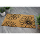 Natural Geo Island Floral Pollen Black/Beige Natural Coir Door Mat 18 x 30"