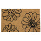 Natural Geo Island Floral Pollen Black/Beige Natural Coir Door Mat 18 x 30"