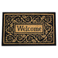 Natural Geo Island Paisley Welcome Black/Beige Natural Coir Door Mat 20 x 31"