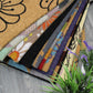 Natural Geo Island Striped Welcome Multicolored Natural Coir Door Mat 18 x 30"