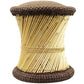 Natural Geo Moray Jute/Reed Decorative Cushioned Accent Stool