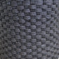 Natural Geo Moray Handwoven Nylon Decorative Accent Stool - Black