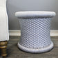 Natural Geo Moray Handwoven Nylon Decorative Accent Stool - Gray