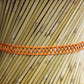 Natural Geo Decorative Handwoven Orange/Brown Accent Stool