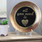 Natural Geo All You Need is Love Decorative Wall Hanging Brass Accent Plate