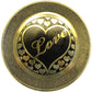 Natural Geo Loving Heart Decorative Wall Hanging Brass Accent Plate