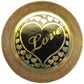 Natural Geo Loving Heart Decorative Wall Hanging Brass Accent Plate