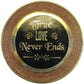 Natural Geo True Love Never Ends Decorative Wall Hanging Brass Accent Plate