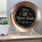 Natural Geo True Love Never Ends Decorative Wall Hanging Brass Accent Plate