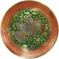 Natural Geo Blue Dove Decorative Brass Accent Plate