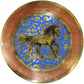 Natural Geo Horse Running Decorative Brass Accent Plate