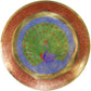 Natural Geo Colorful Peacock Decorative Brass Accent Plate