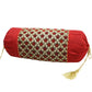 Natural Geo Red/Gold Gao Takiya Bolster Cylindrical Pillow (Set of 2)