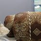 Natural Geo Brown/Gold Gao Takiya Bolster Pillow (Set of 2)