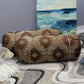 Natural Geo Brown/Gold Gao Takiya Bolster Pillow (Set of 2)