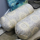 Natural Geo Ivory/Gold Gao Takiya Bolster Pillow (Set of 2)