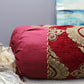 Natural Geo Red/Gold Gao Takiya Bolster Pillow (Set of 2)