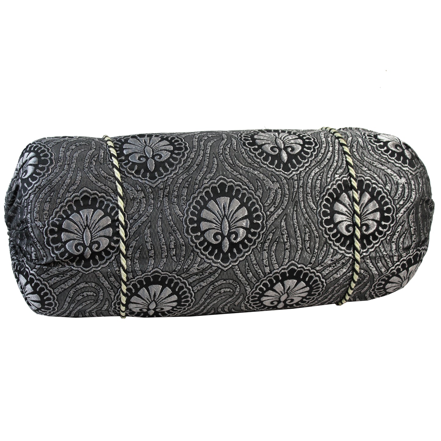 Natural Geo Black/Silver Gao Takiya Bolster Pillow (Set of 2)