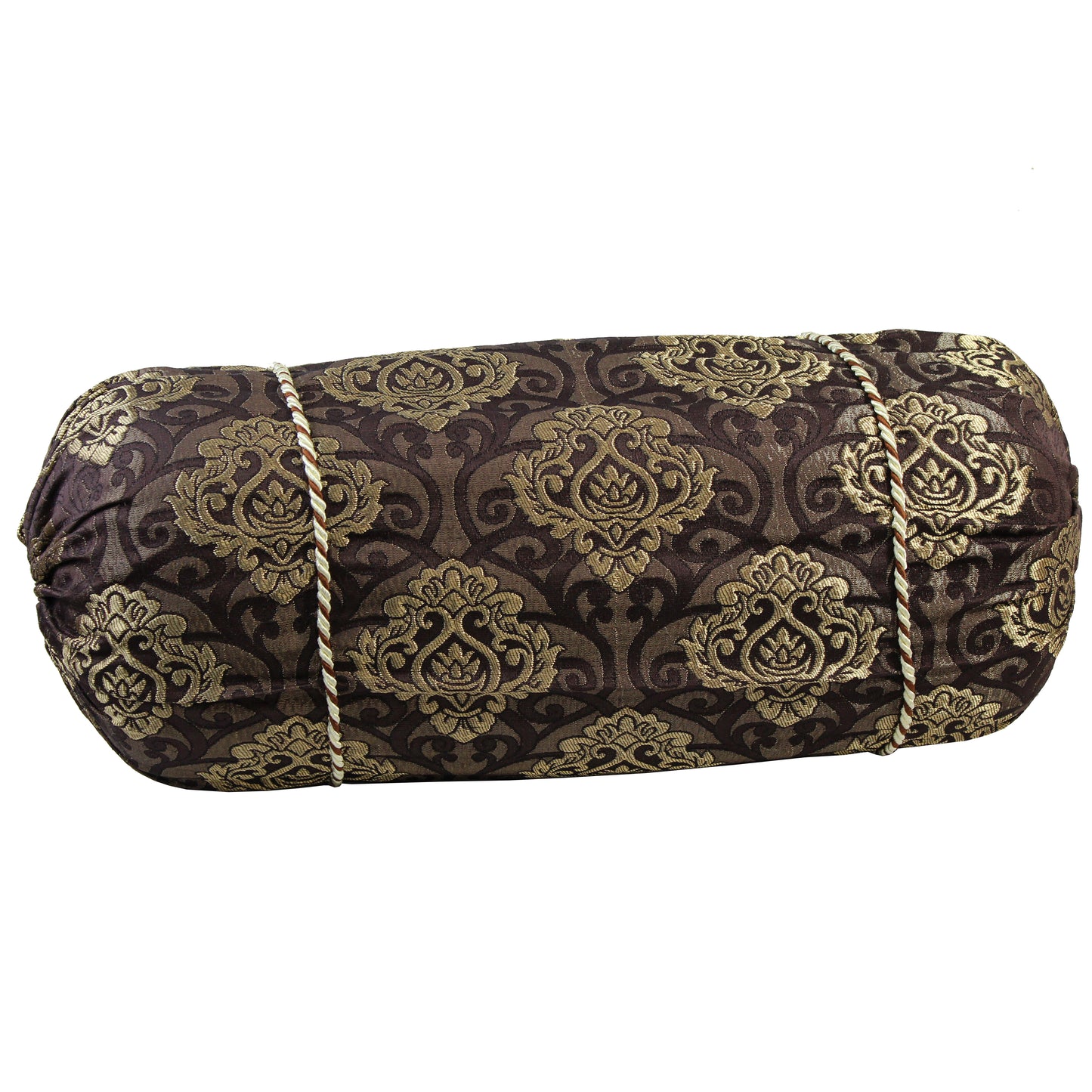 Natural Geo Dark Brown Gao Takiya Bolster Pillow (Set of 2)