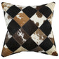 Natural Geo Black/Brown/White Geometric Diamond Throw Pillow