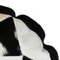 Natural Geo Herd Cowhide Black/Brown/White Round Decorative Throw Pillow