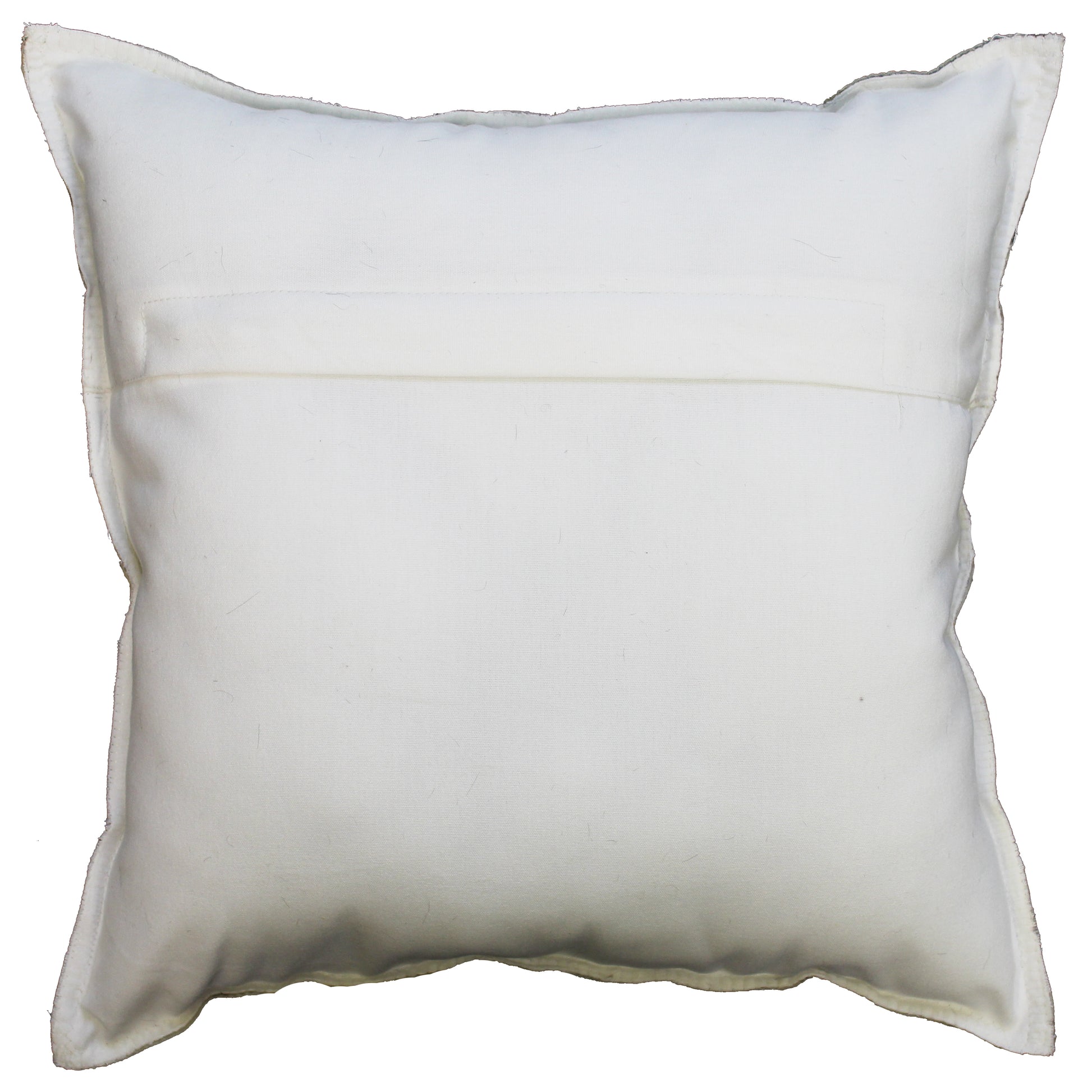 Natural Geo Herd Cowhide Black/Brown/White Square Decorative Throw Pillow
