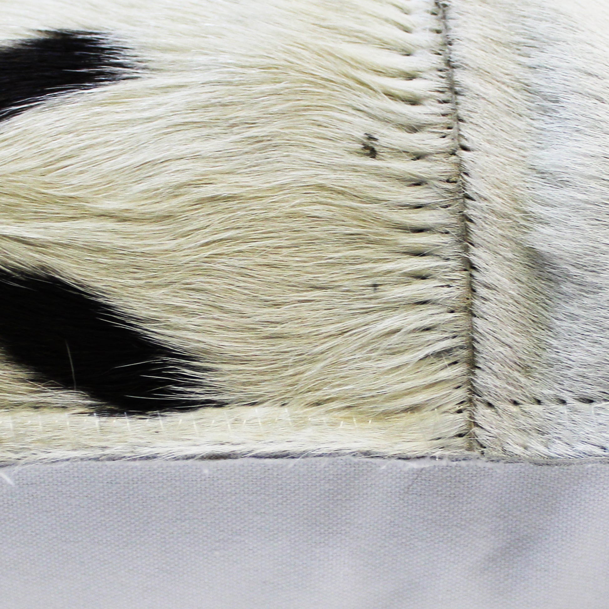 Natural Geo Herd Cowhide Black/Brown/White Square Decorative Throw Pillow