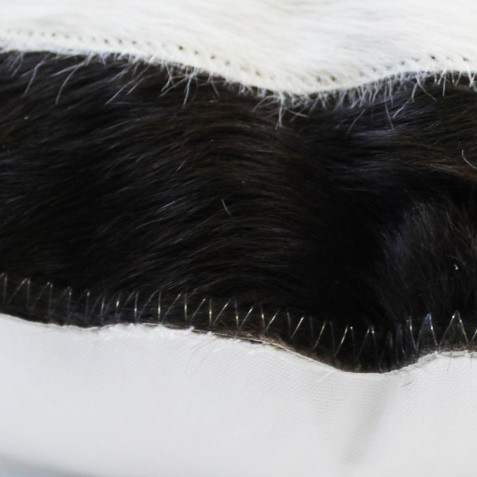 Natural Geo Herd Cowhide Black/Brown/White Round Decorative Throw Pillow