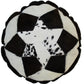 Natural Geo Herd Cowhide Black/Brown/White Round Decorative Throw Pillow