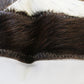 Natural Geo Herd Cowhide Black/Brown/White Round Decorative Throw Pillow