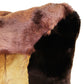 Natural Geo Flocculent Sheepskin Beige/Brown Square Decorative Throw Pillow
