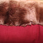 Natural Geo Flocculent Sheepskin Beige/Brown Square Decorative Throw Pillow