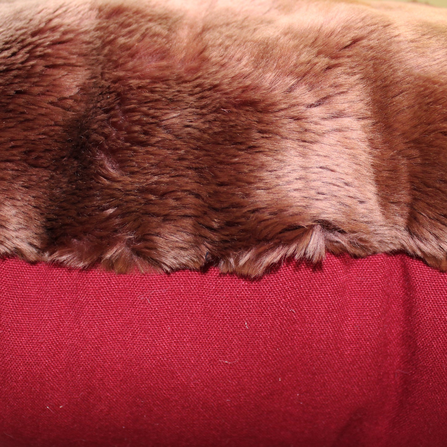 Natural Geo Flocculent Sheepskin Beige/Brown Square Decorative Throw Pillow