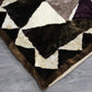 Natural Geo Sheepskin Area Rug Brown/Cream - 3 x 5'