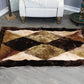 Natural Geo Sheepskin Area Rug Brown/Beige - 3 x 5'