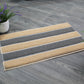 Natural Geo Sponge Rubber Striped Kitchen Mat 18 x 29"