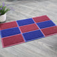 Natural Geo Sponge Rubber Geometric Kitchen Mat 18 x 29"