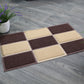 Natural Geo Sponge Rubber Geometric Kitchen Mat 18 x 29"