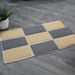 Natural Geo Sponge Rubber Geometric Kitchen Mat 18 x 29"